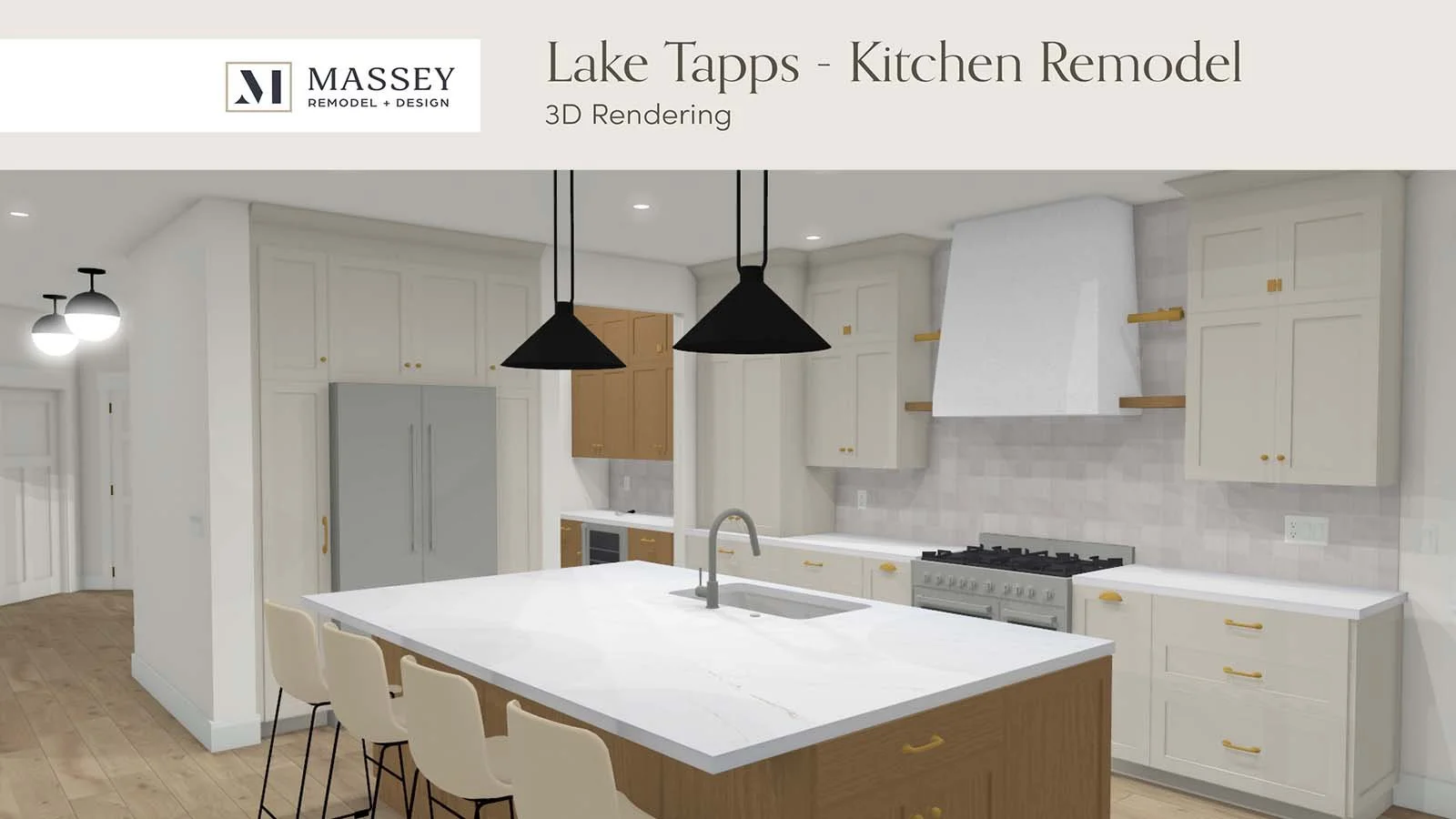 3D Model of a kitchen design by Massey Remodel + Design