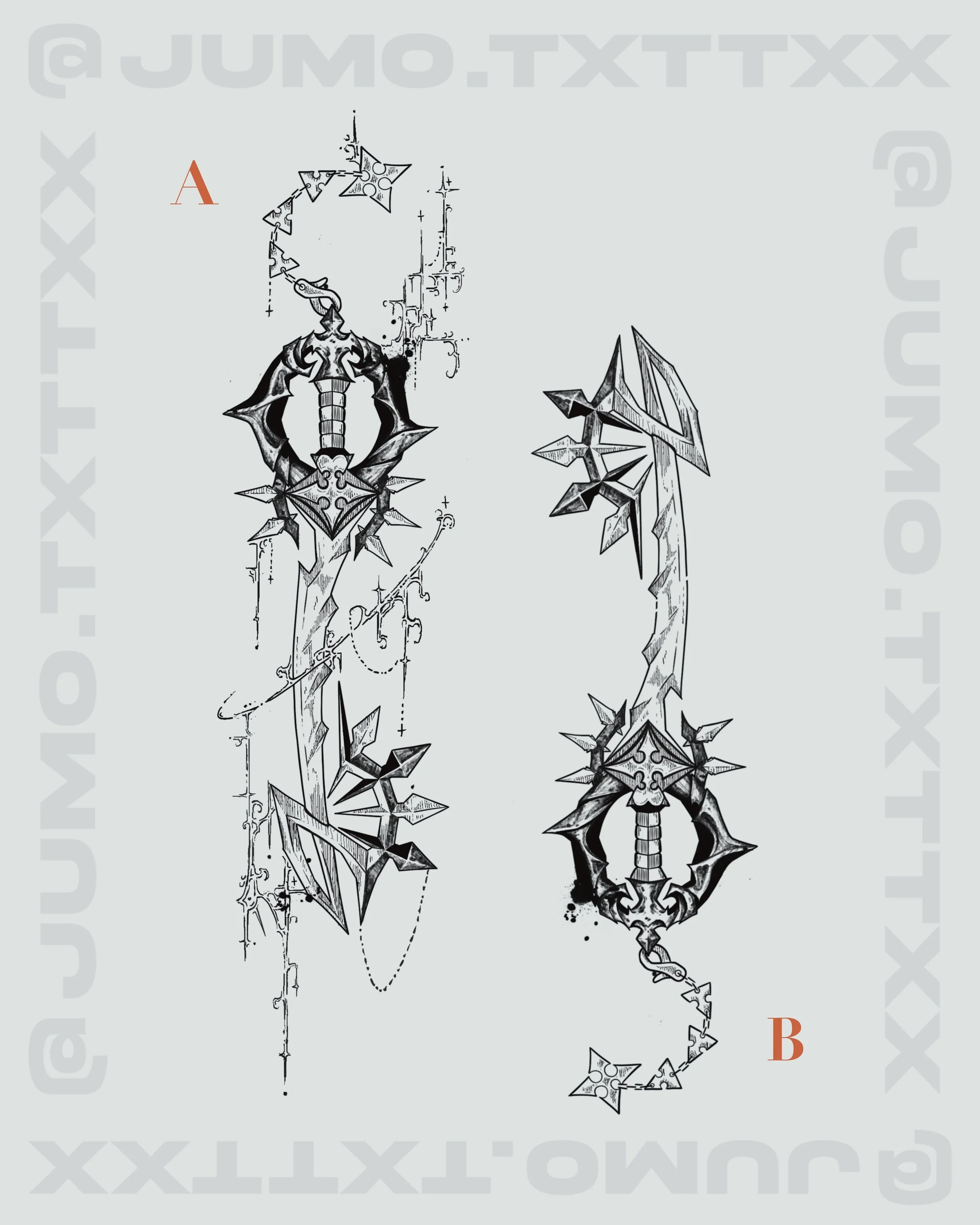 "TWO BECOME ONE" -- 4 inch. min
A. $500 // B. $450