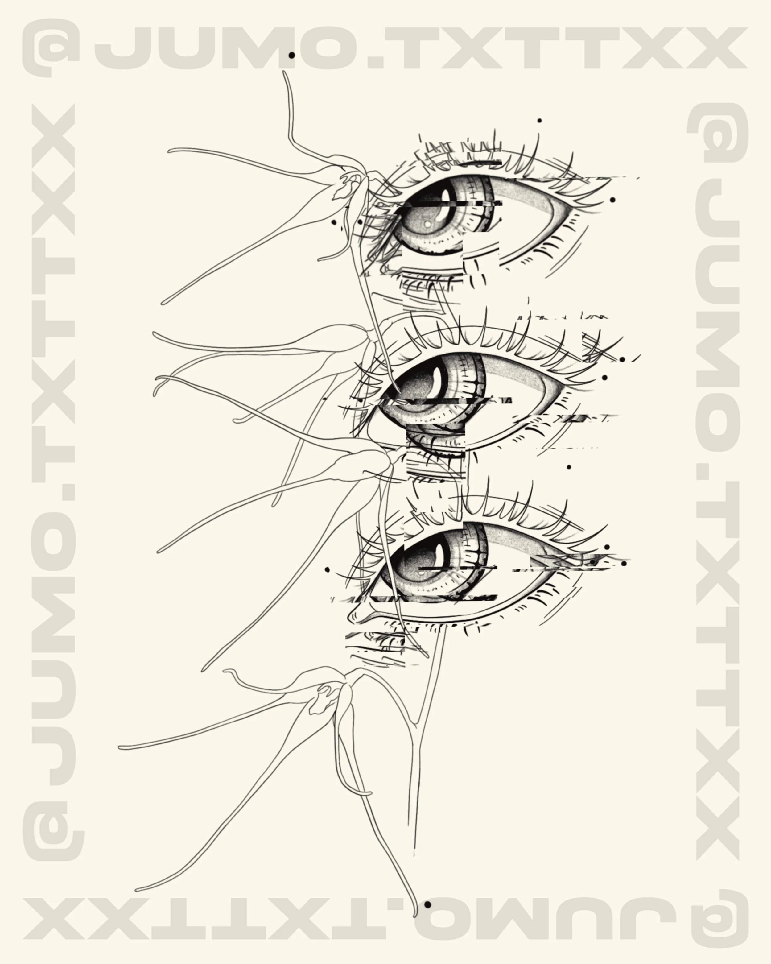 "GLITCH EYES 071725" -- 5 inch min. -- $850