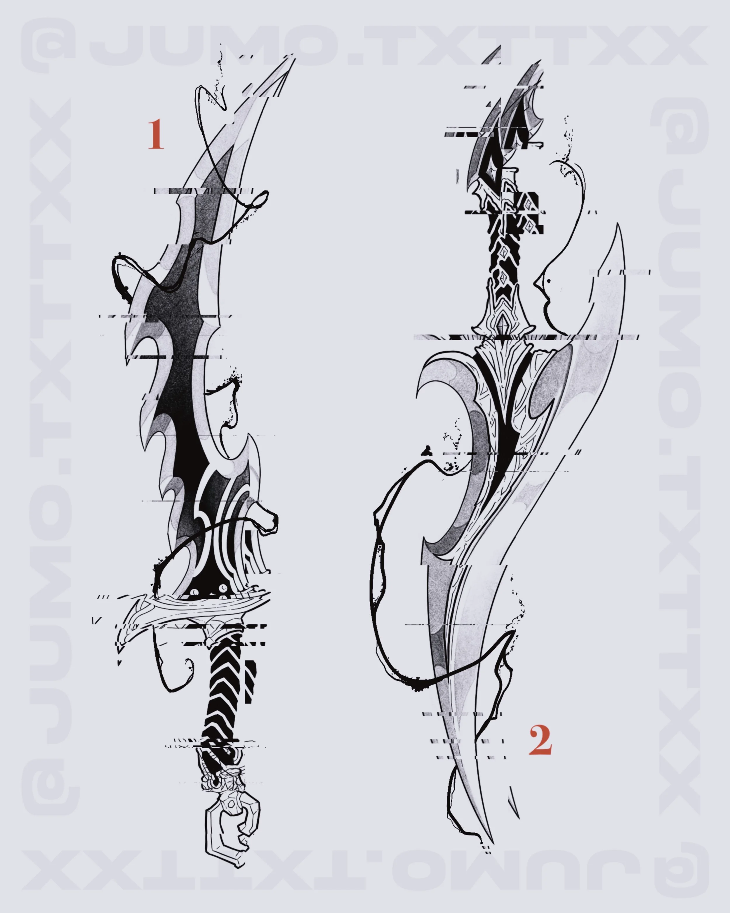 1. "knight killer" -- 5 inch min. -- $600 //
2. "baruka's dagger" -- 5 inch min. -- $600