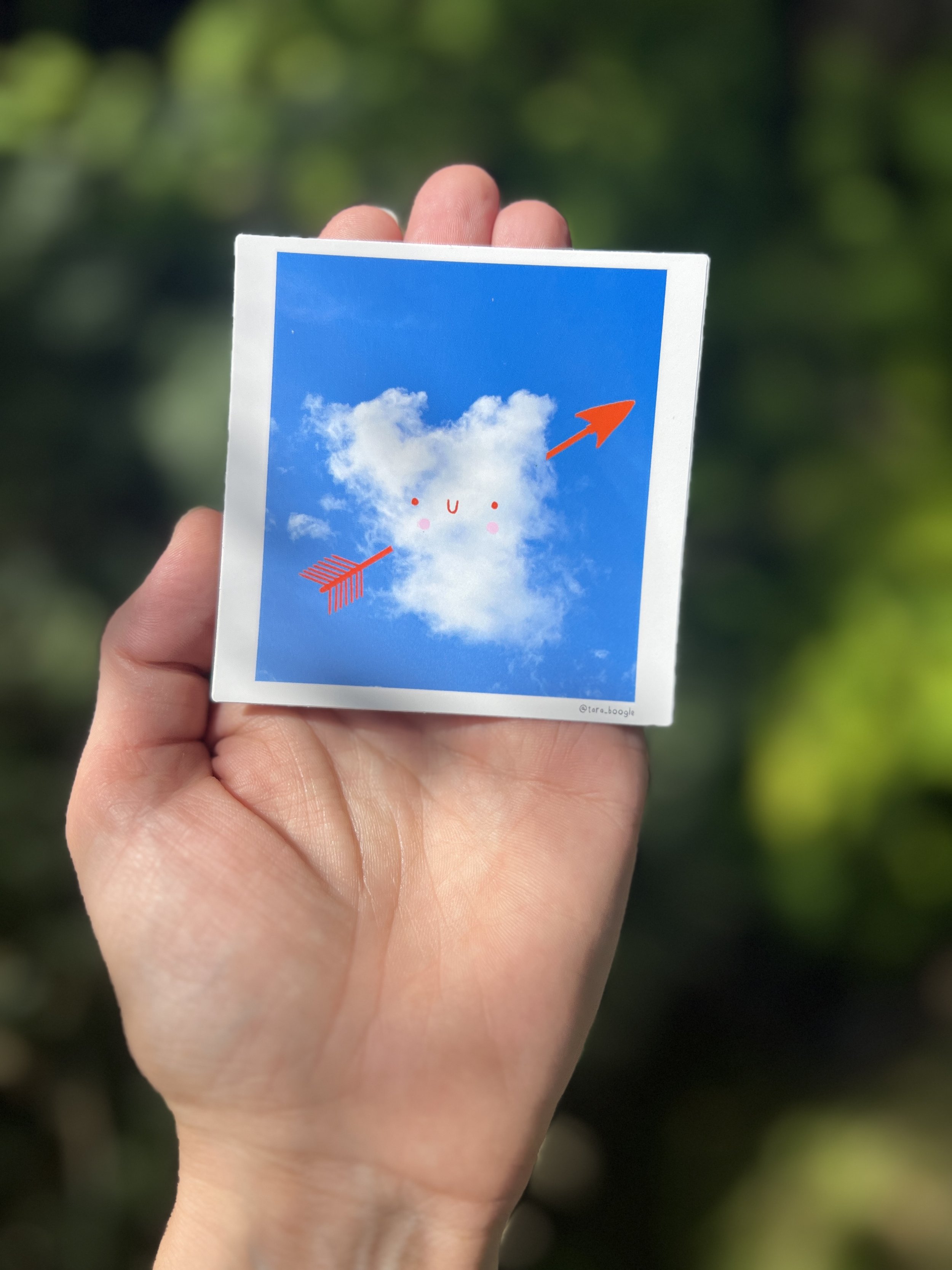 heart cloud sticker