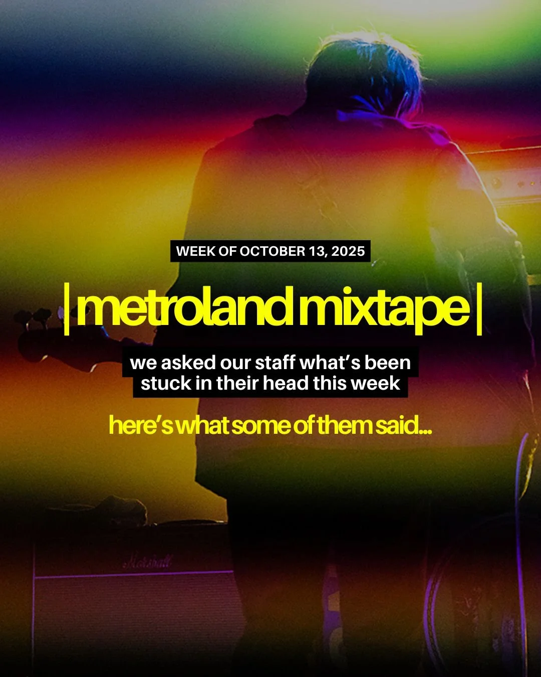 Metroland Mixtape is live 🎧🔥 &mdash; here&rsquo;s what&rsquo;s keeping us moving this week. Drop your go-to song below 👇