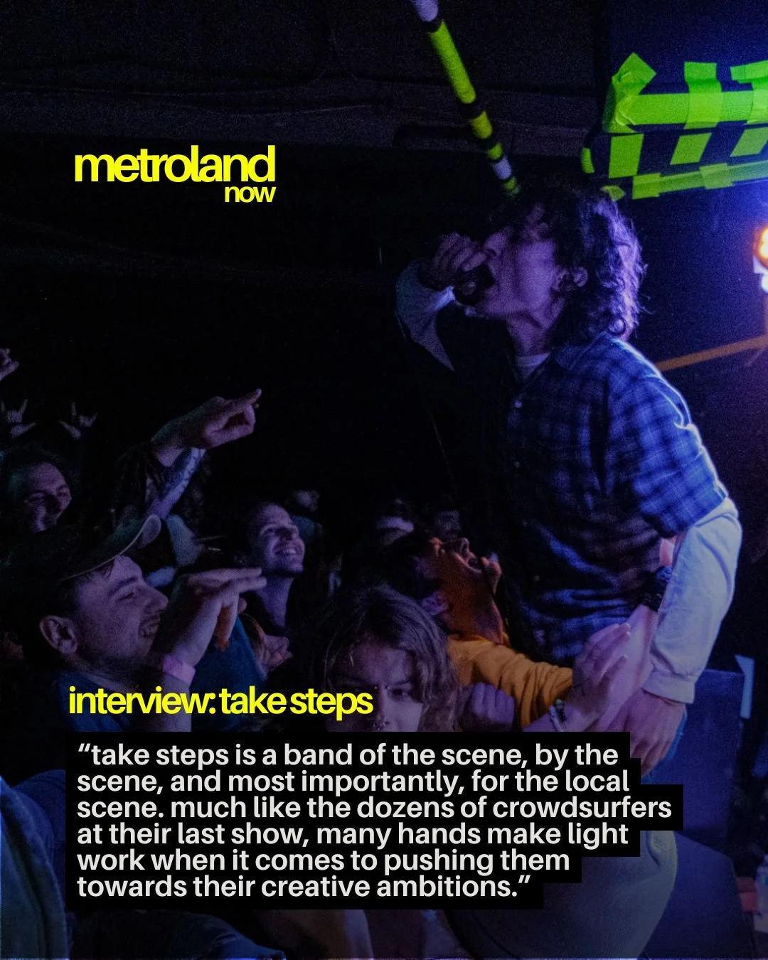 Take Steps was a natural result of time and effort put into something bigger than oneself, and it&rsquo;s paying back dividends as the quintet is currently making waves in the local punk scene. Pete Perry recently interviewed them for our March print