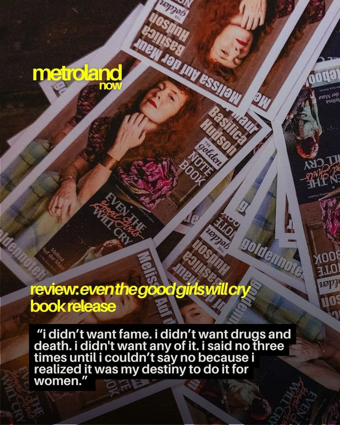 Last week, Katie Leach and Debi Gustafson trekked down to Basilica Hudson for a reading and conversation with Melissa Auf der Maur surrounding her new memoir, Even the Good Girls Will Cry. They were regaled with tales from her time playing with Hole 