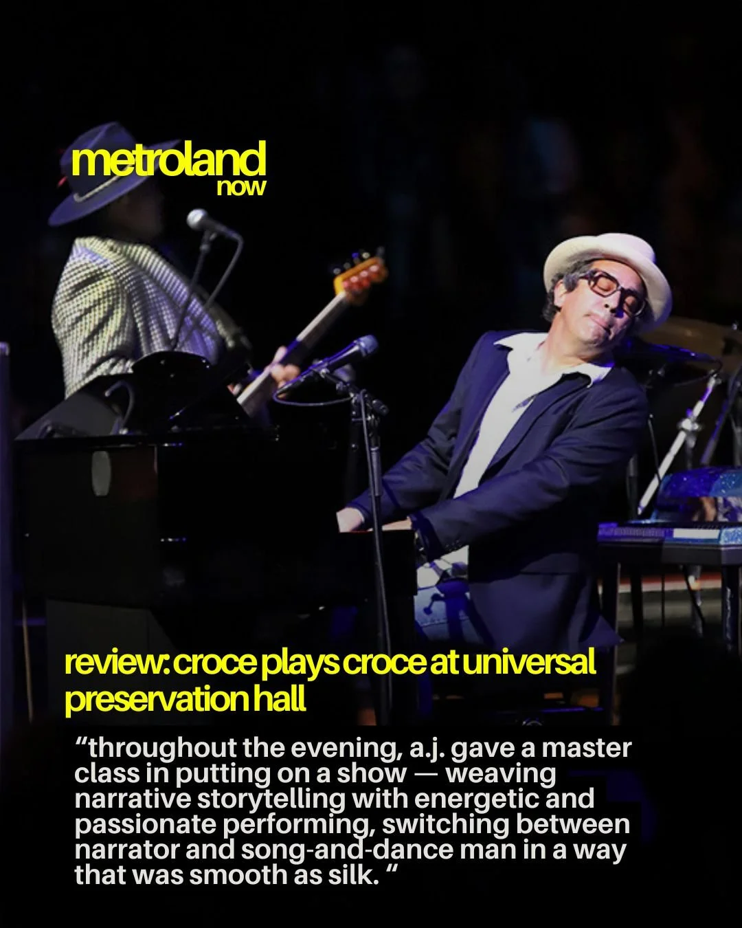 The weight of legacy can be a daunting thing. In many ways, A.J. Croce has long escaped the shadow of his legendary father, Jim. His own career in music spans four decades and twelve studio albums &mdash; four times the output of his father &mdash; a