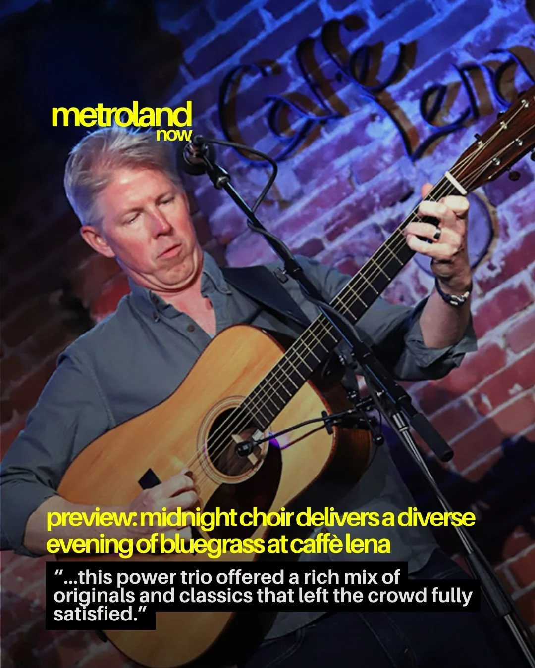 Local bluegrass trio Midnight Choir brought a masterclass in their genre to Caff&egrave; Lena last week, and Tom Miller was on hand to take it all in. Read his review alongside an assortment of photos over on our website!