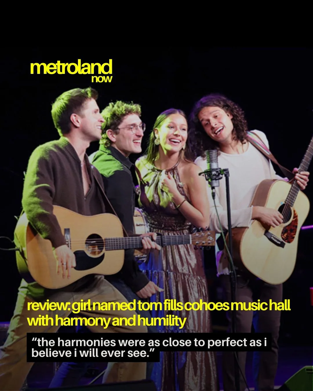 Season 21 winners of The Voice, Girl Named Tom, visited Cohoes Music Hall this week, bringing immaculate harmonies and musicianship to everyone lucky enough to attend. Check out a review and gallery from Tom Miller over on our website.