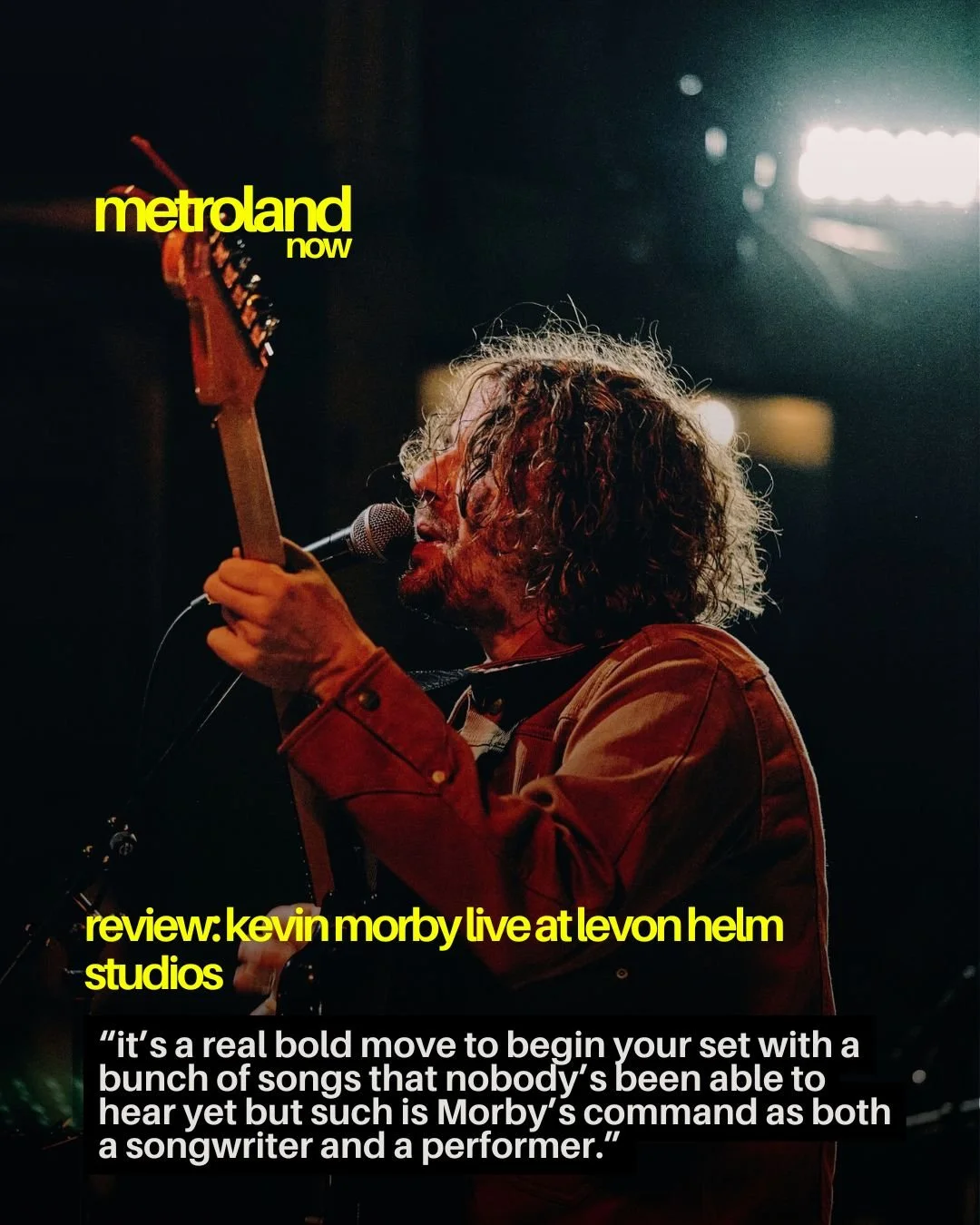 While the Sabres may have disappointed our very own Corey Dempsey on Friday night, Kevin Morby certainly did not. Performing in front of a sold-out crowd at the infamous Levon Helm Studios in Woodstock, Morby put on one hell of a show, featuring a di