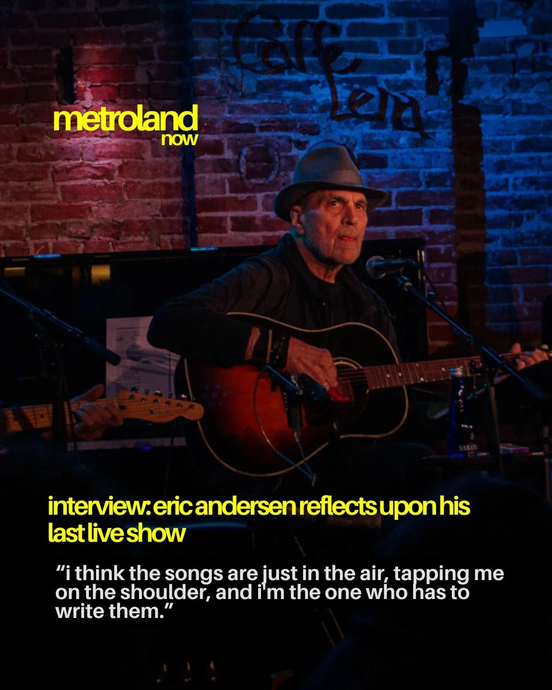 Maggie Aulman had the chance to witness what was likely the final live performance from folk legend Eric Andersen at Caffe Lena recently. She sat down with him backstage after the show for an in-depth conversation about his career, among other things