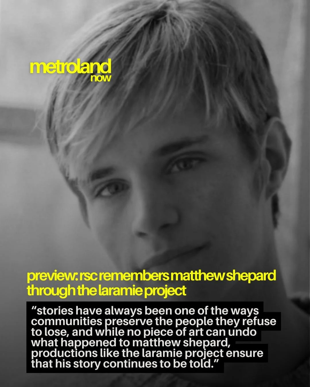 This June, R'ville Stage Creations (RSC) will bring The Laramie Project to the Capital Region as the opening production of its 16th season, a documentary-style play built from more than 200 interviews that examines the life and legacy of Matthew Wayn