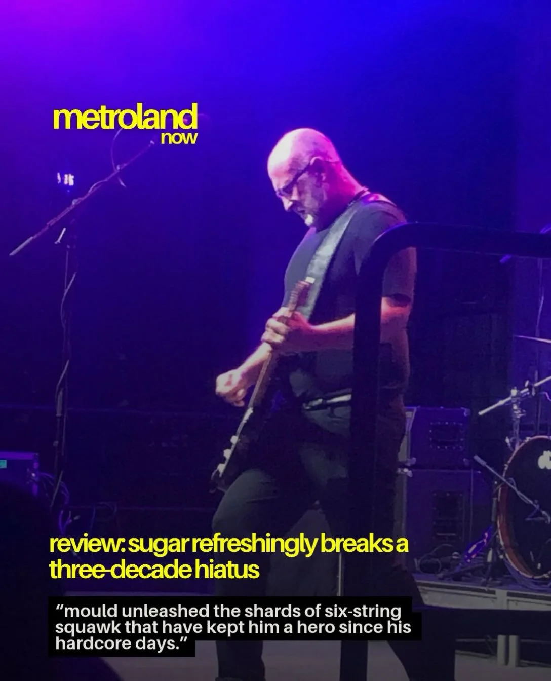 Sugar, the alternarock trio spearheaded by Husker Du frontman Bob Mould, disbanded in 1995, following a brief but influential run. Thankfully for the audience at Basilica Hudson the other night, they reunited and it was as if they hadn&rsquo;t missed