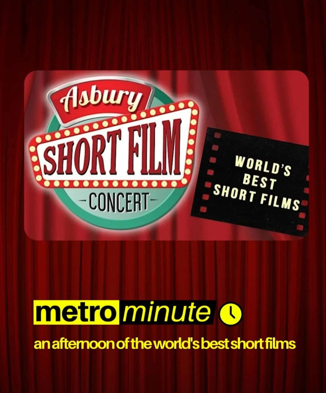 The 45th anniversary of the Asbury Short Film Concert returns to the GE Theatre at Proctors for a third time this Sunday, October 25, 2026.  This cinematic celebration is co-presented by Film Schenectady and Proctors and will begin its showcase of fi