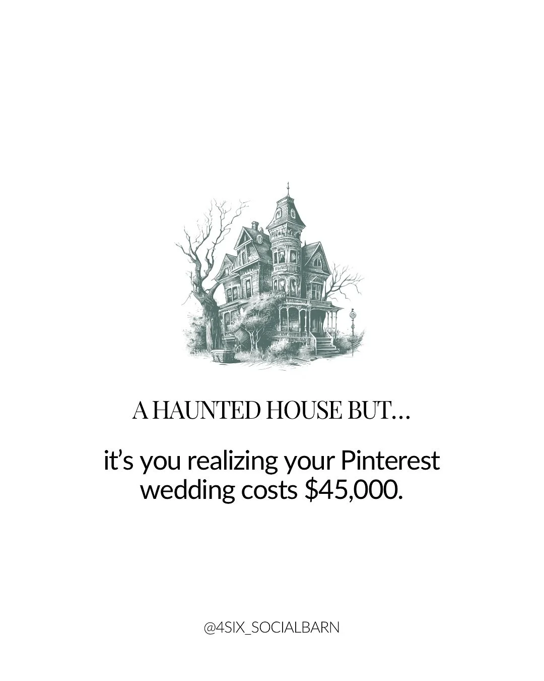 The kind of horror only a bride will understand 👻