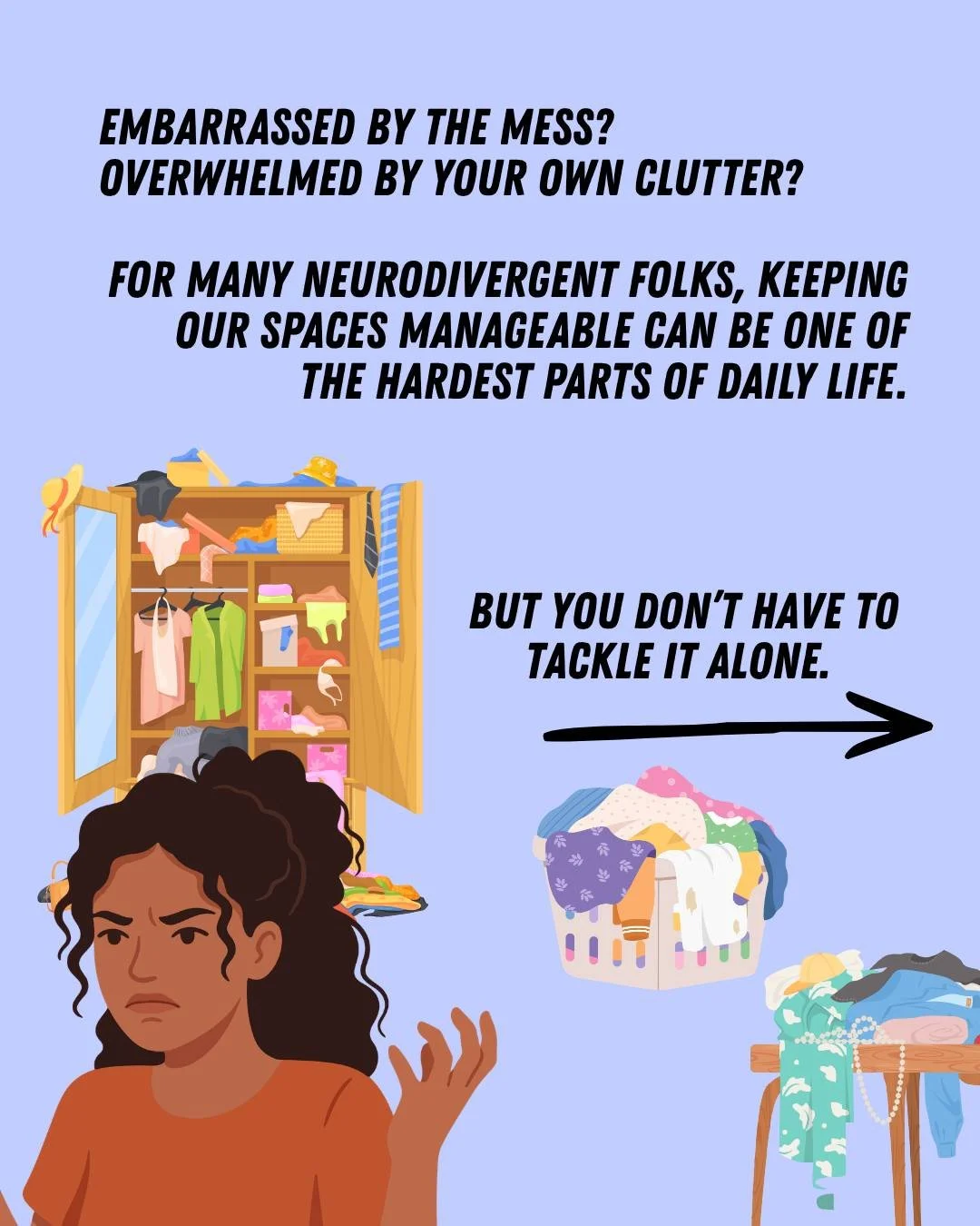 Roll for Wellness is excited to be partnering with Room to Function to offer some new services for our friends who may struggle with cleaning and organization in the home.

Room to Function is built with neurodivergent folks in mind, and our executiv
