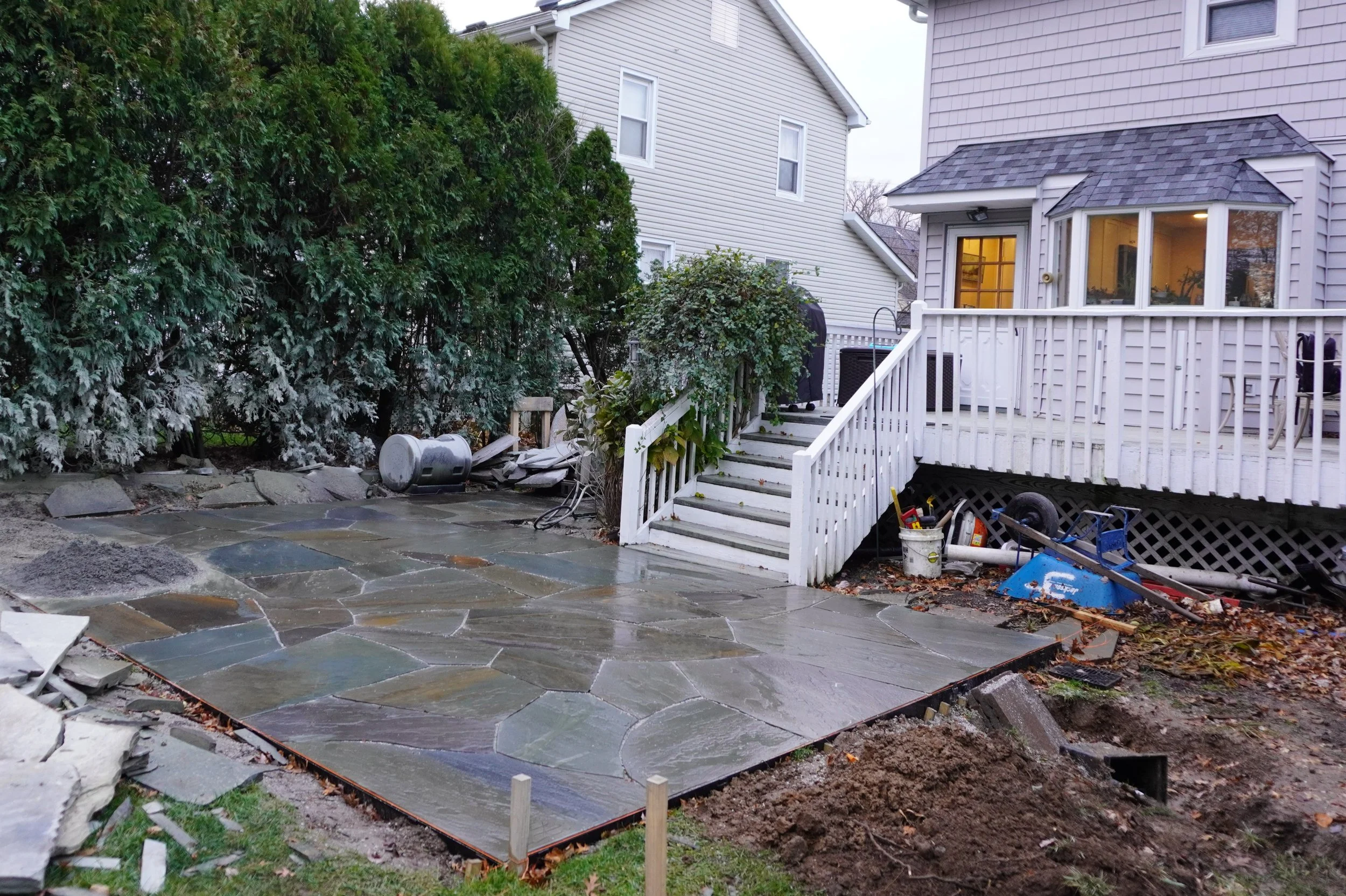 Sustainable Broken Bluestone Patio