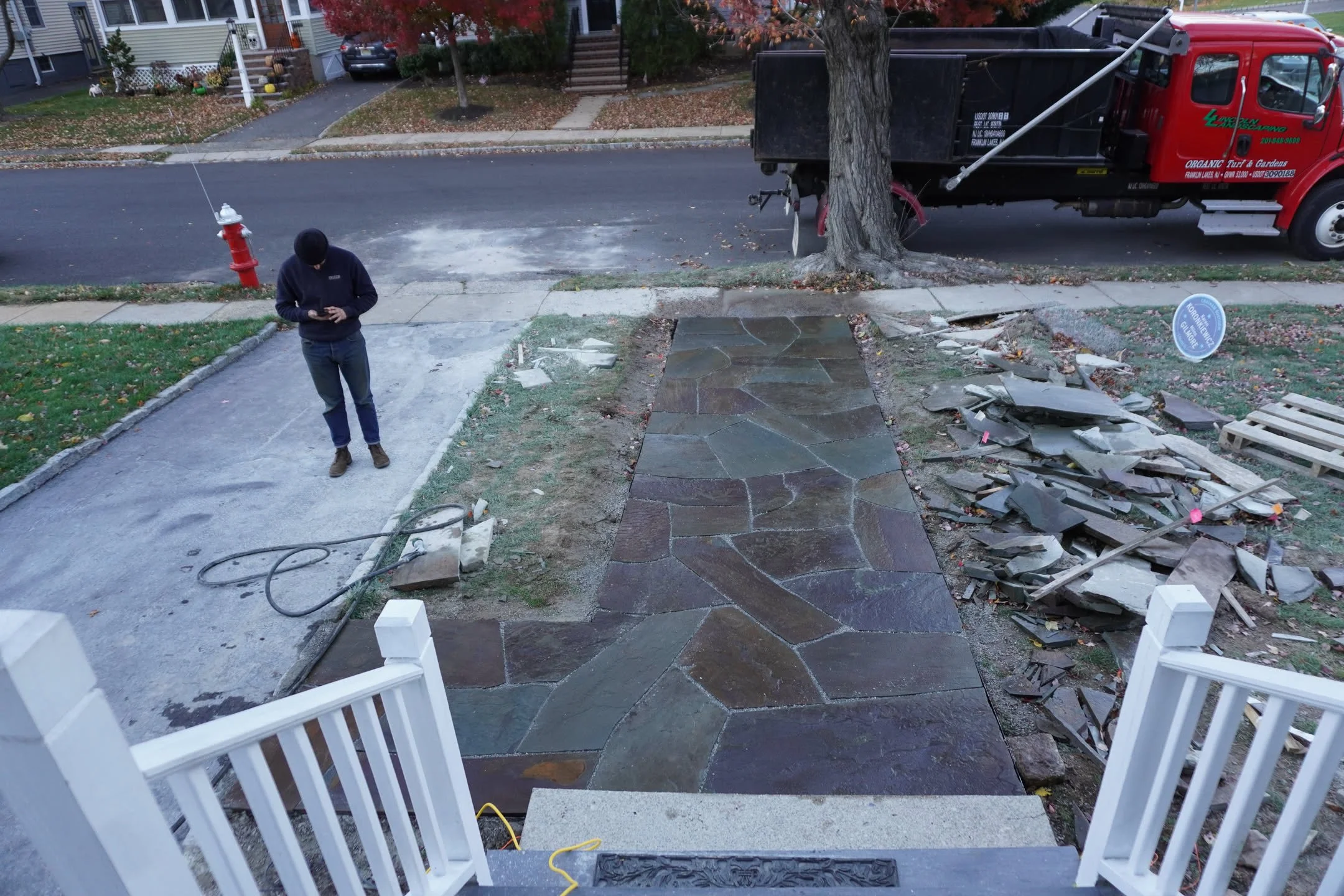 Sustainable Broken Bluestone Walkway