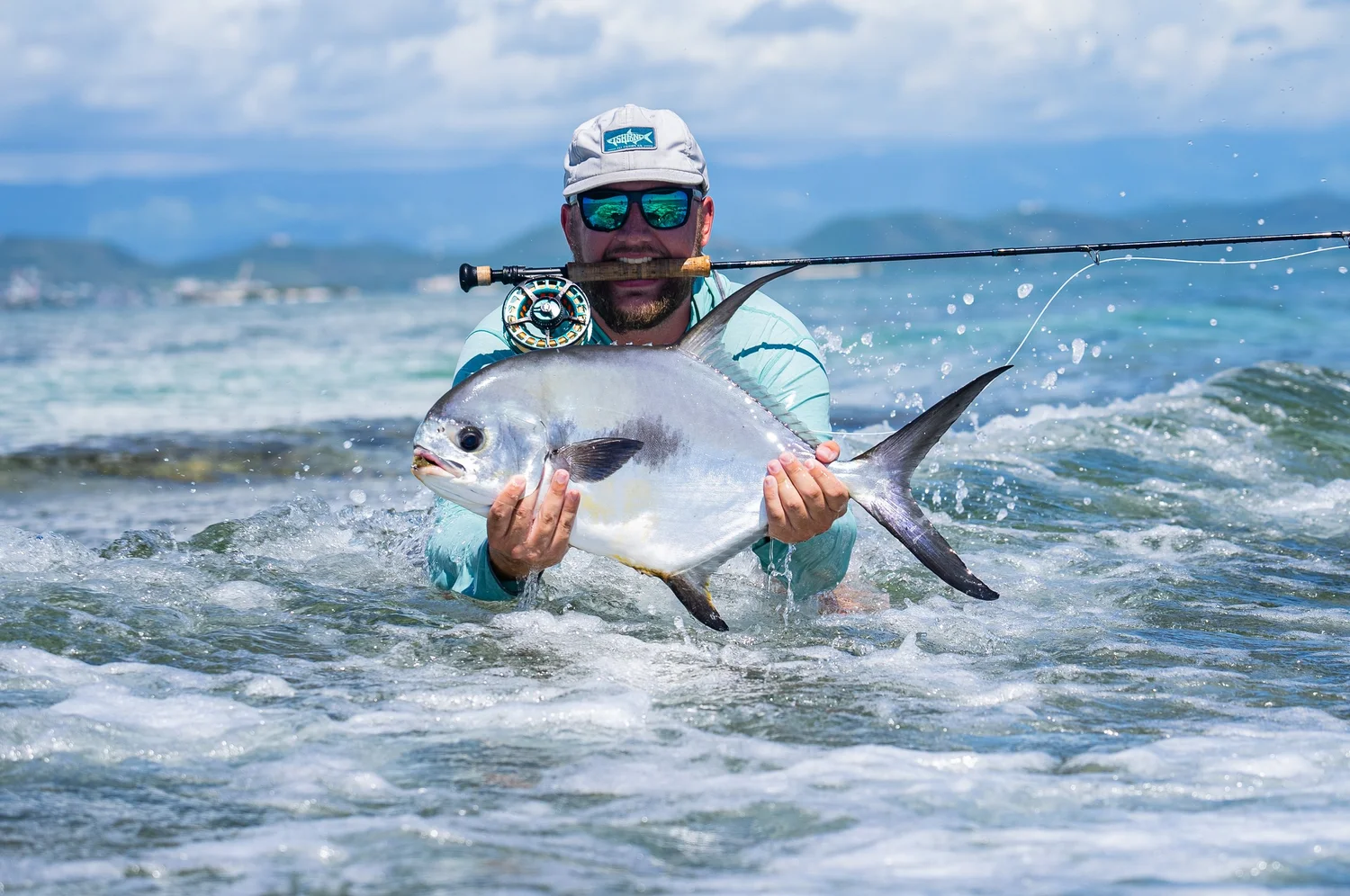 Permit fishing from No Name Fly Lodge in Puerto Rico