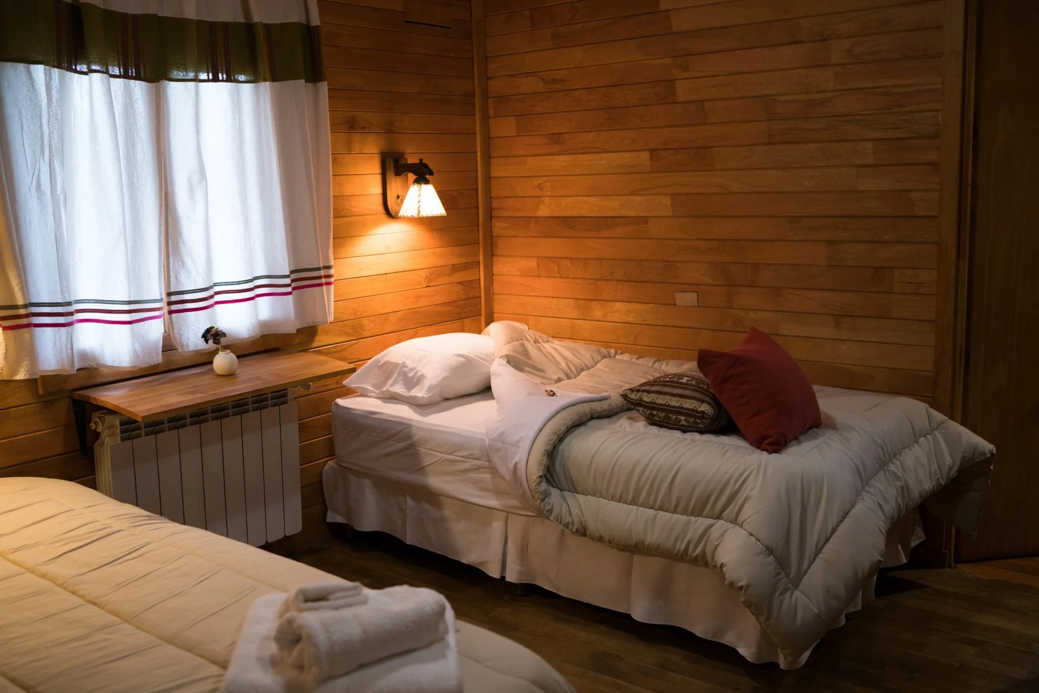 Worlds End Lodge Comfortable Bedroom with Isolation Outfitters