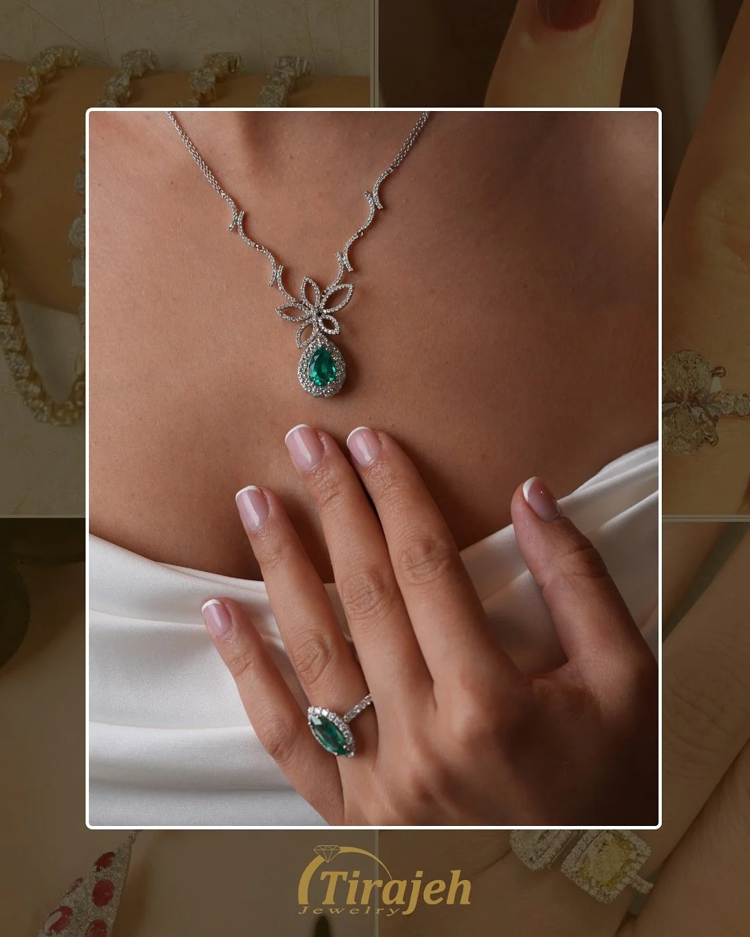 Emeralds whisper a story of timeless beauty and grace. 💚

Their deep green brilliance reflects nature&rsquo;s most captivating charm 💎a perfect harmony of luxury and emotion. Each piece is meticulously crafted in radiant 18K gold and accented with 