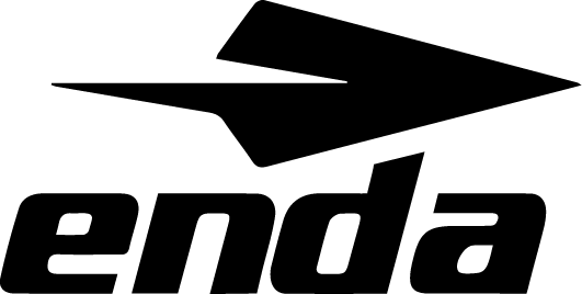 Enda logo with stylized arrow design above the text.
