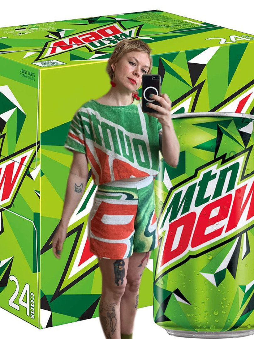 Mountain Dew two piece towel set