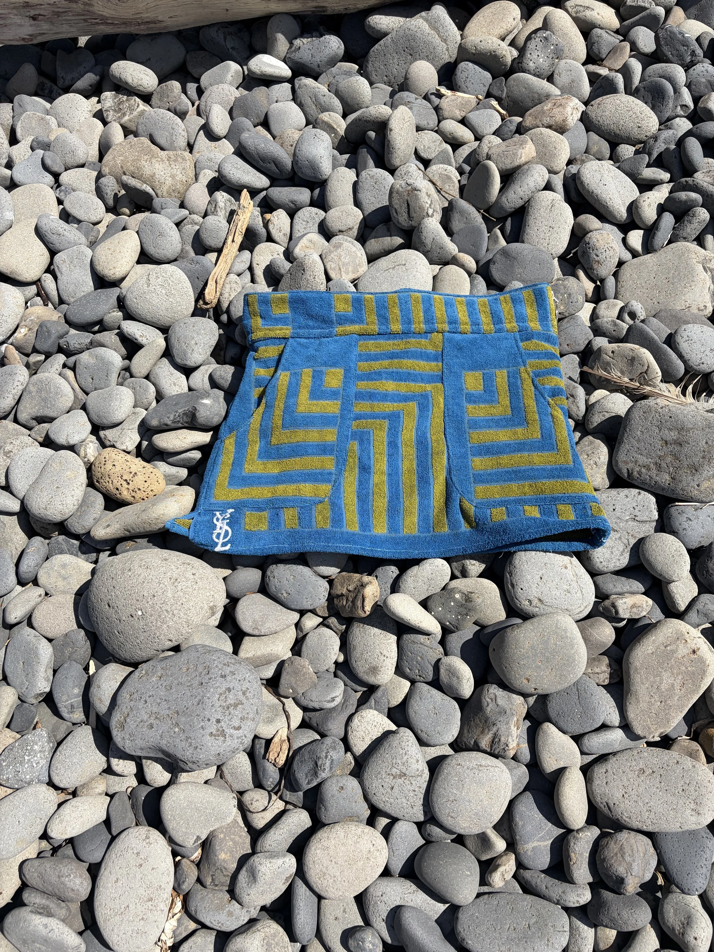 YSL rare vintage geometric towel Upcycled shirt