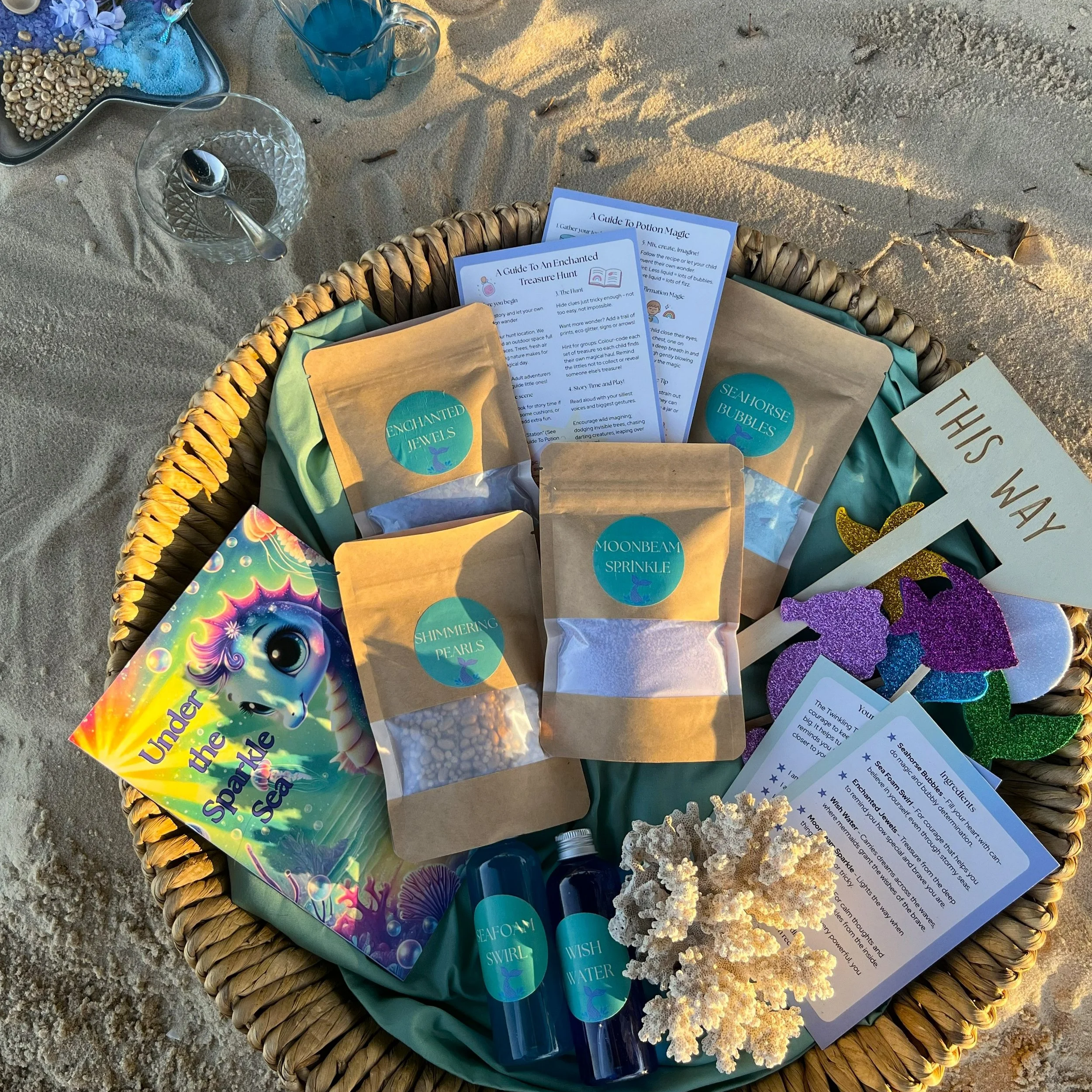 potion play, potion kit, fizzy play, mermaid, treasure hunt