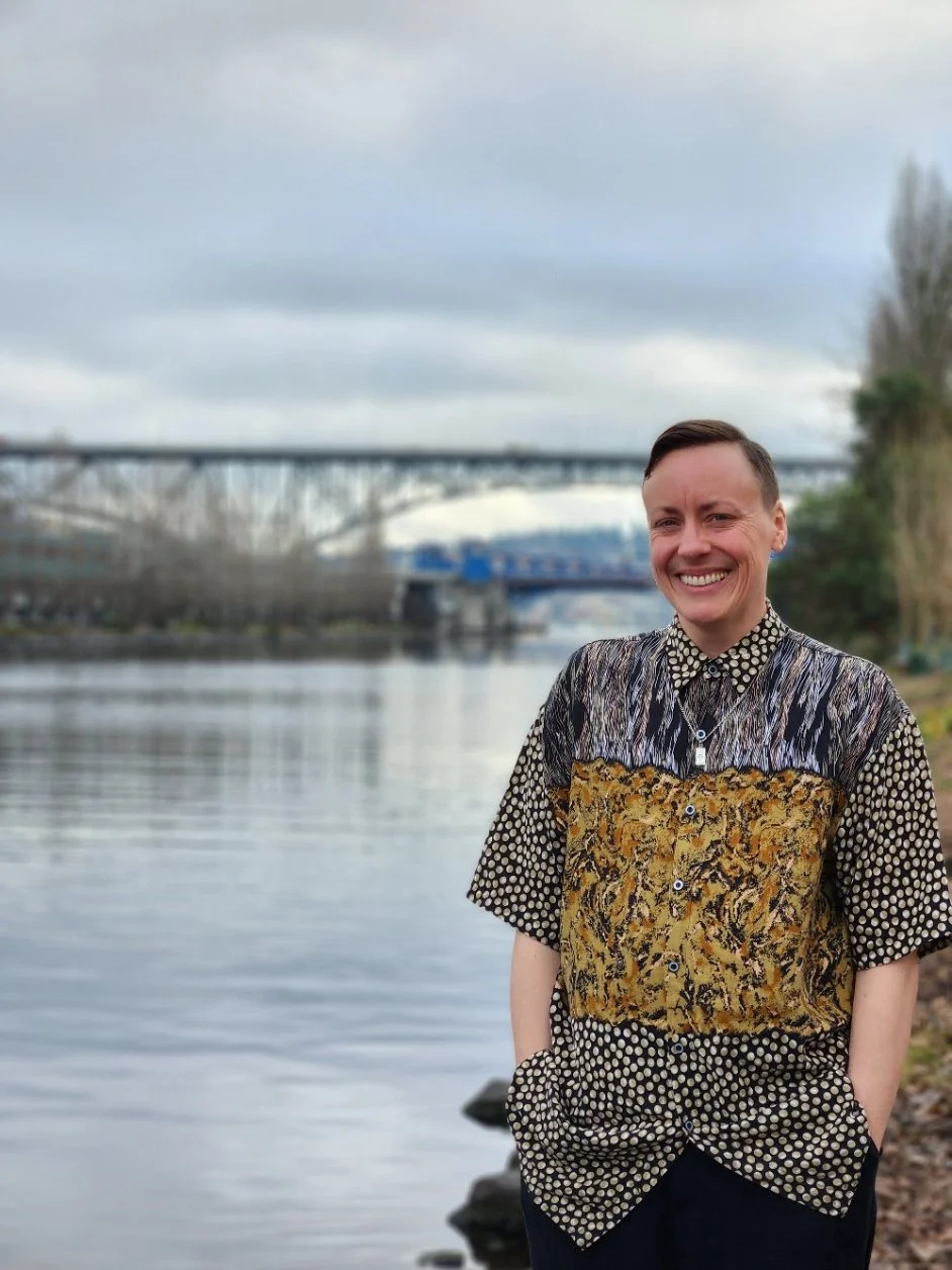 A seattle couples therapist who works with LGBTQ+ clients, consensual non-monogamous relationships, and PTSD stands by the Fremont canal by his office in Queen Anne.