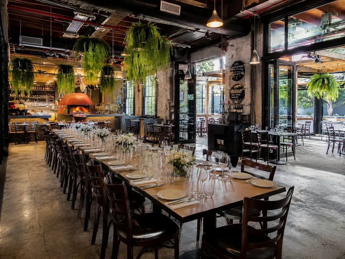 Da Mario Rosebery group dining area set for Italian dinner