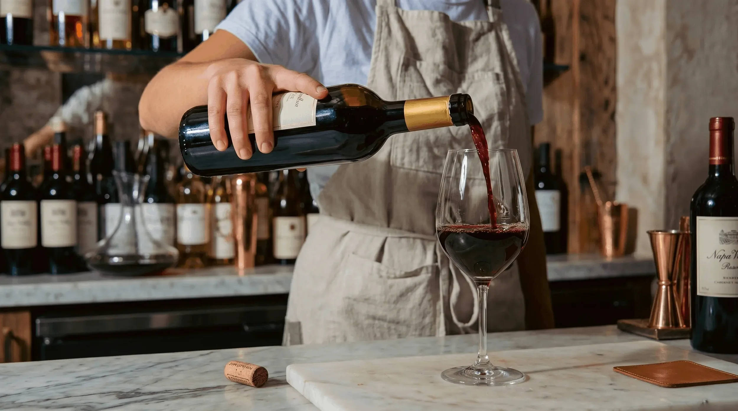 Italian birthday dinner wine service at Sydney restaurant Da Mario Rosebery