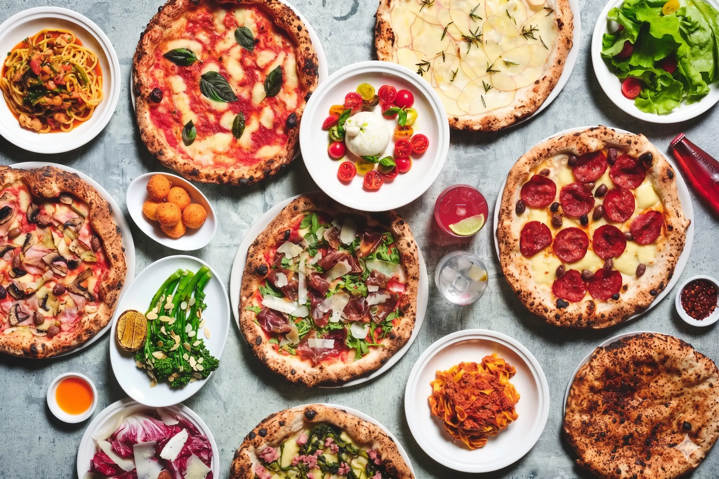 Shared Italian set menu spread at Da Mario – a bucks party venue Sydney group-dining favourite