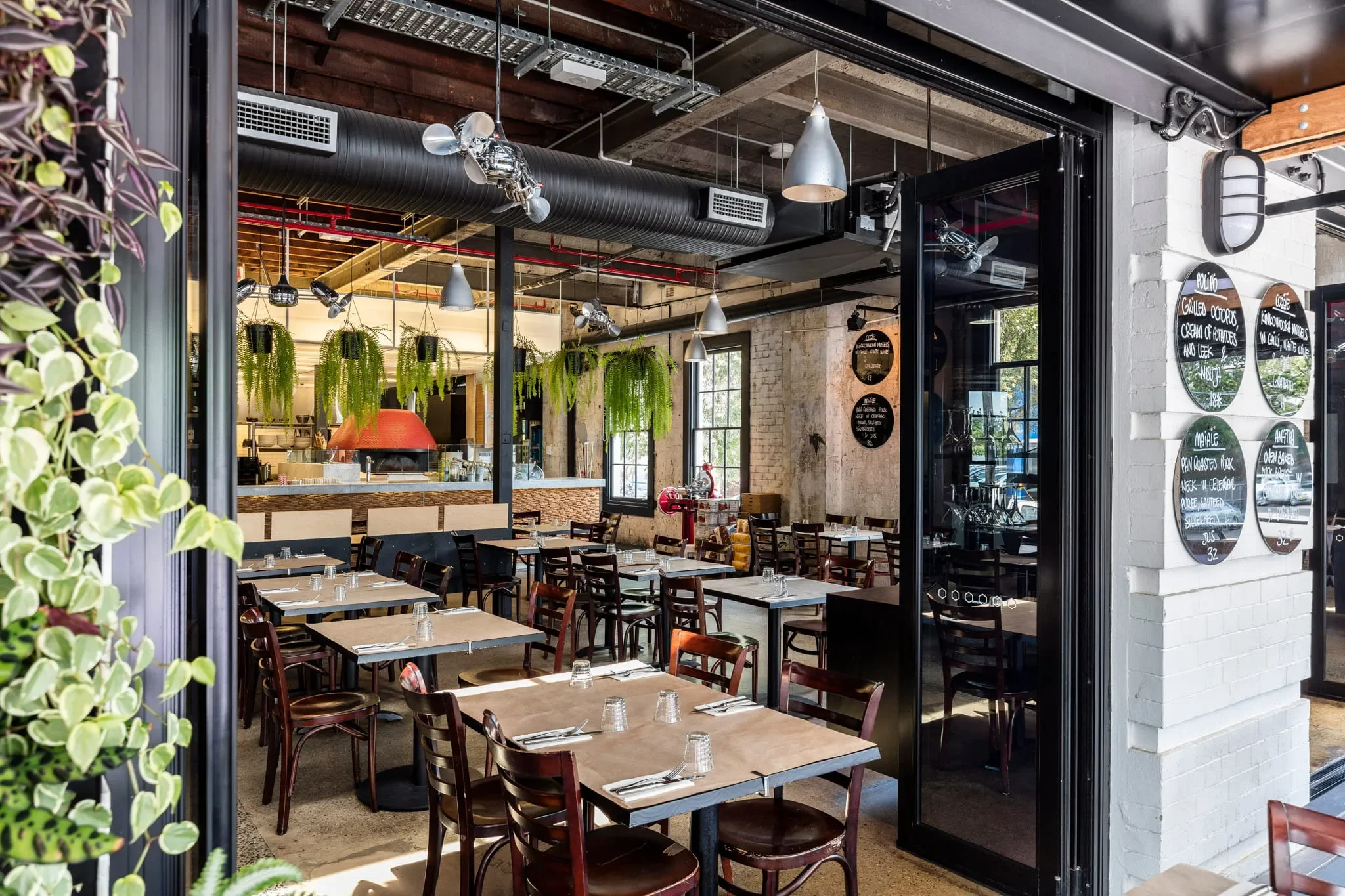 Da Mario indoor restaurant dining room in Rosebery Sydney set for birthday party