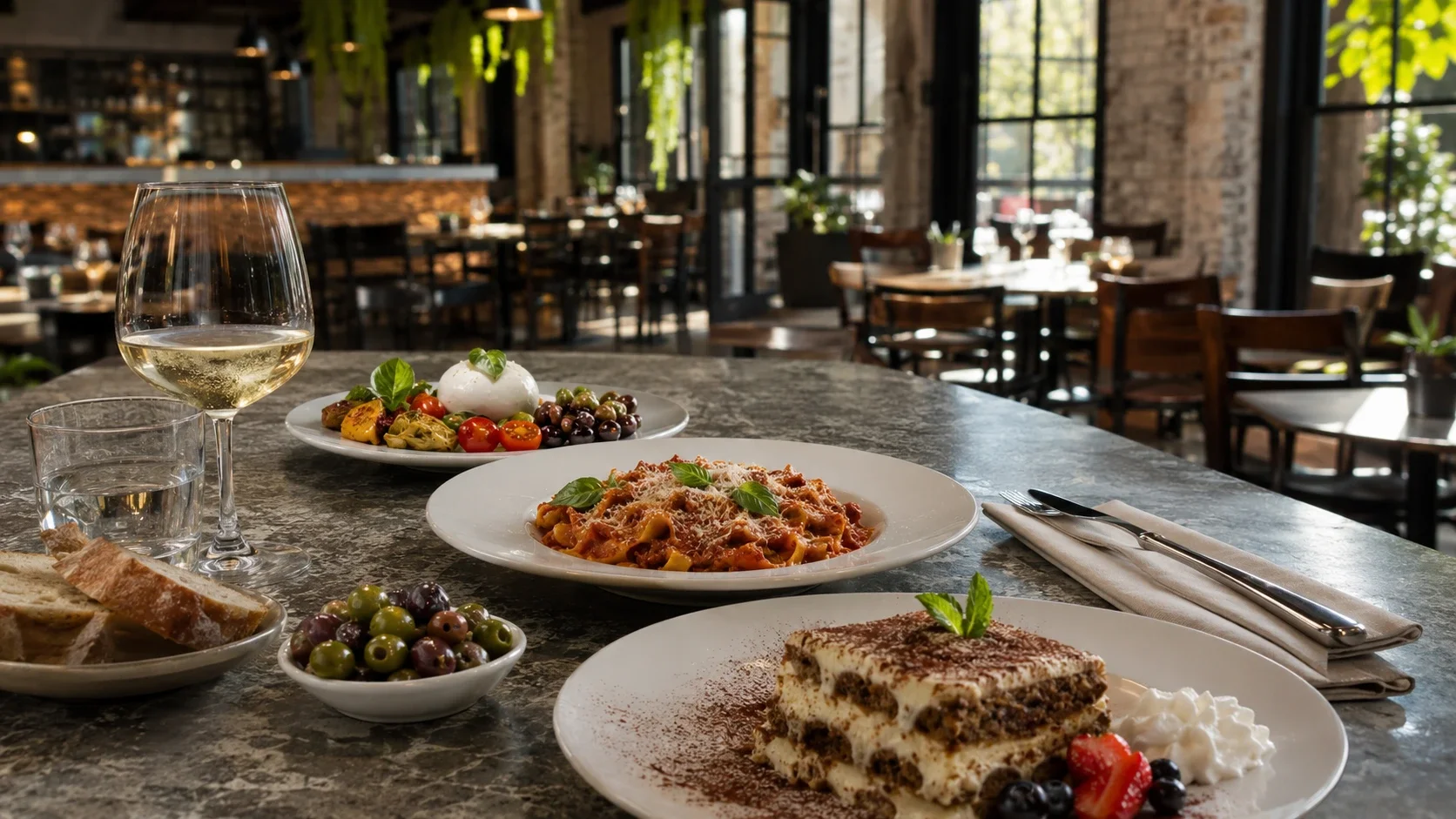 Three-course Italian set menu with antipasto, pasta and dessert at Da Mario Sydney