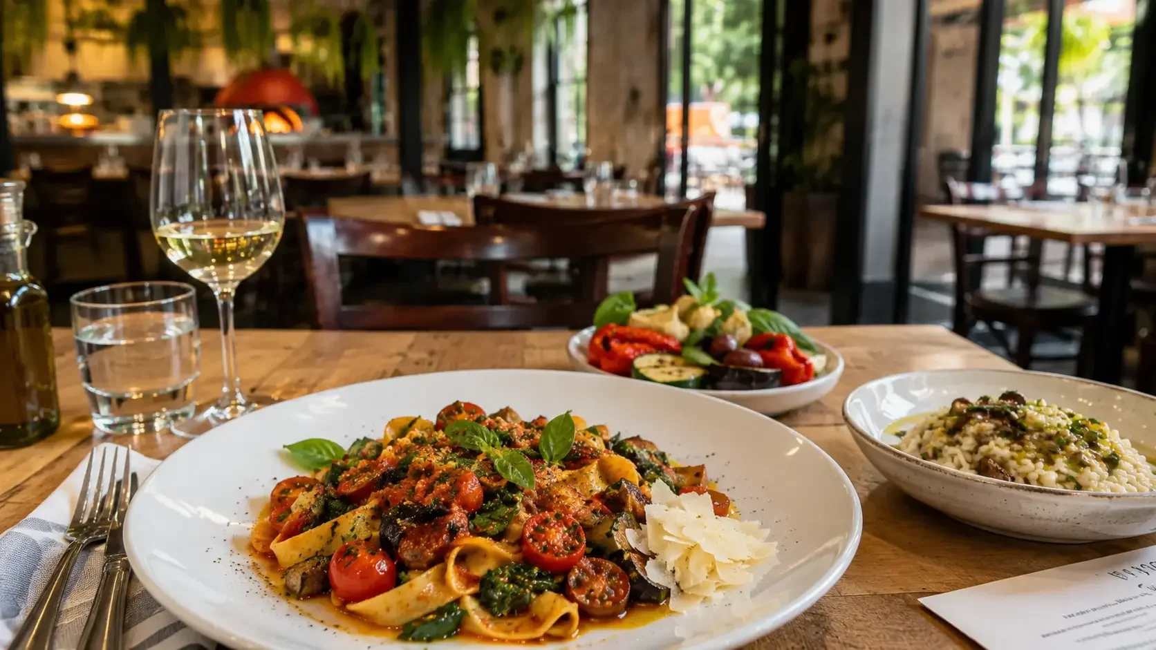 Gluten-free and vegetarian Italian dish at a Sydney Christmas party venue
