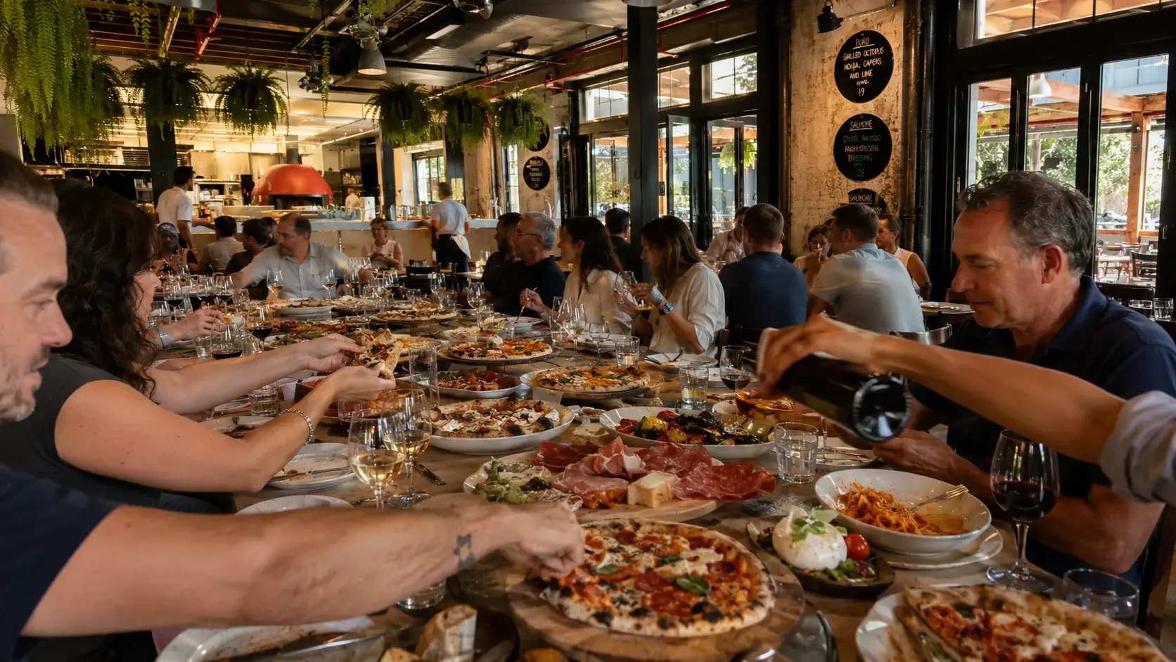 Cheap casual dining for large groups Sydney — share-style Italian platters at Da Mario