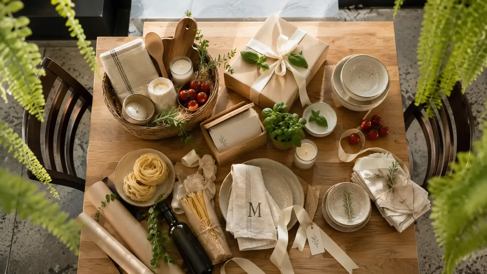 Curated bridal shower gift ideas including kitchenware, homeware and a personalised keepsake
