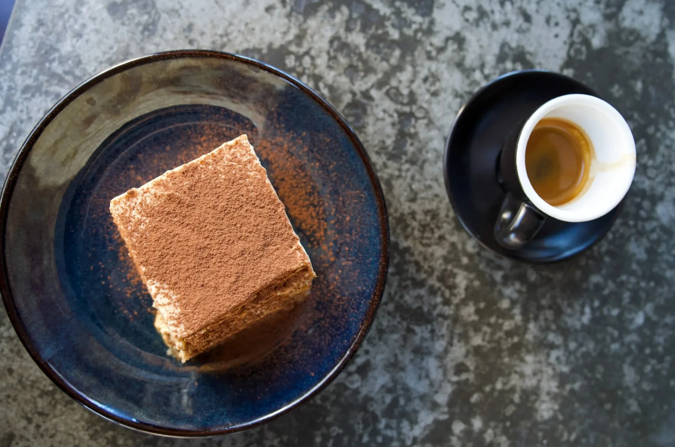 Italian dessert course and espresso at Da Mario Sydney group dining