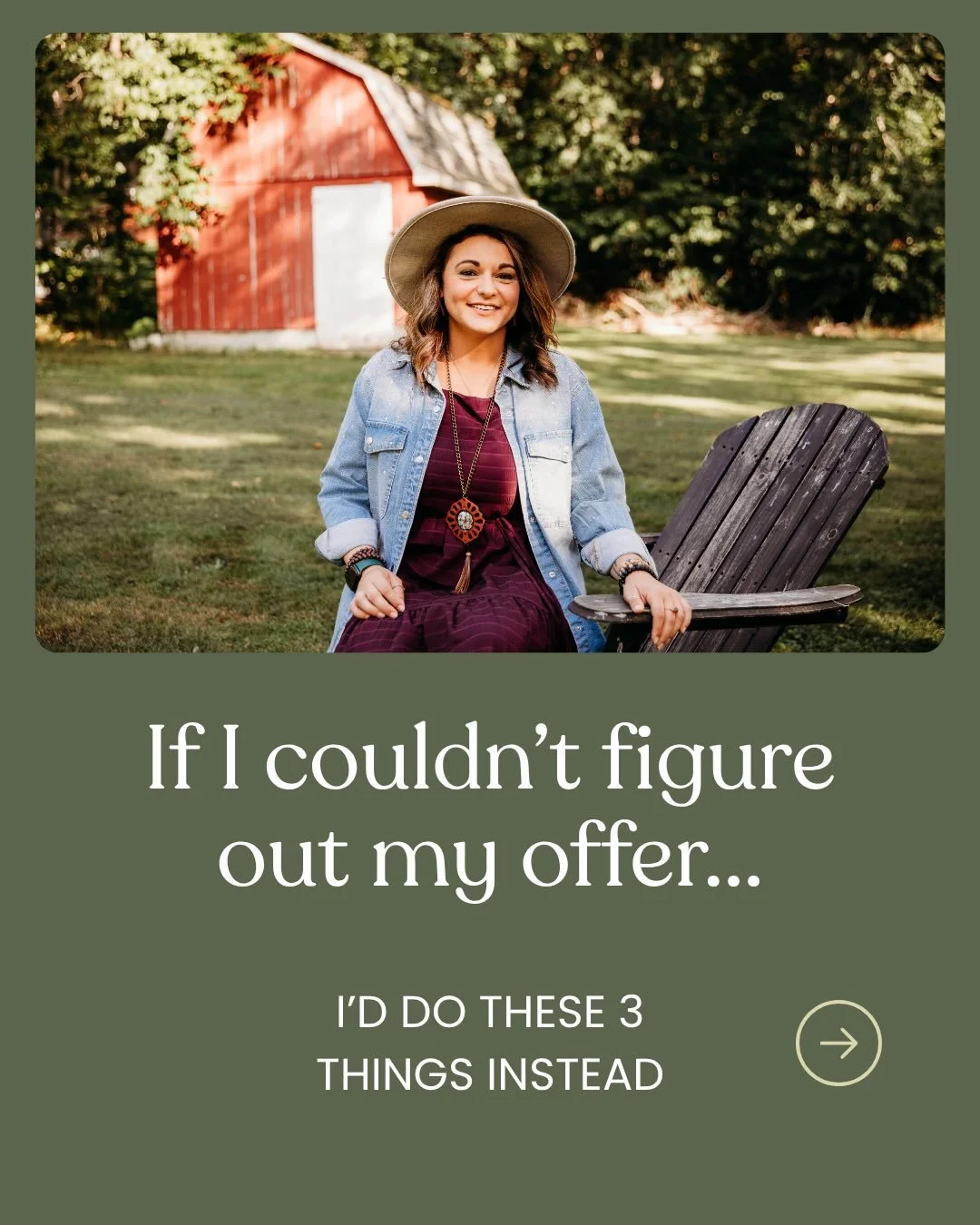 Are you pushing and forcing yourself to come up with an offer through strategy after strategy all while feeling let down, burnt out, and like nothing is working?

Do you want it to feel like this is truly the thing?

The offer that you KNOW is the ON