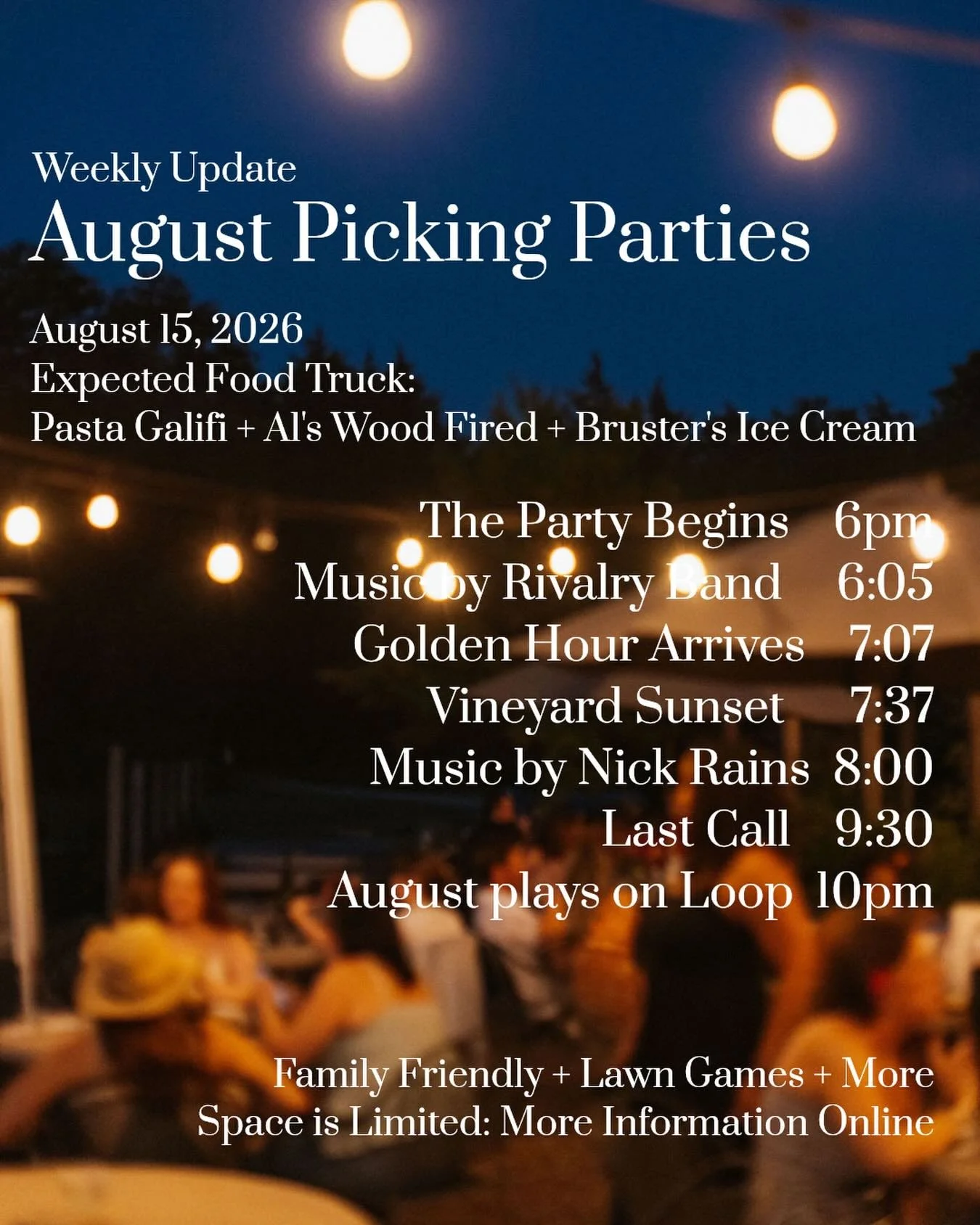 August Picking Parties coming in hot 🔥