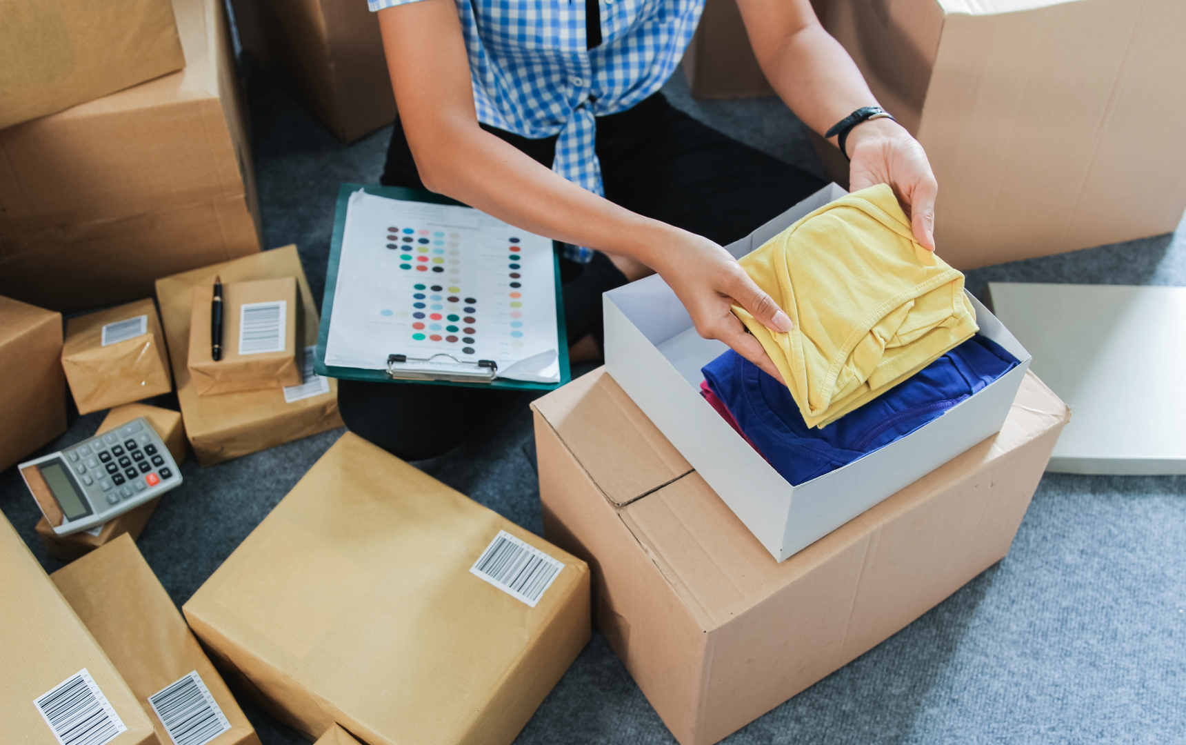 Sell through rate for fashion vs carry forward items being reviewed as product is being packed for shipping
