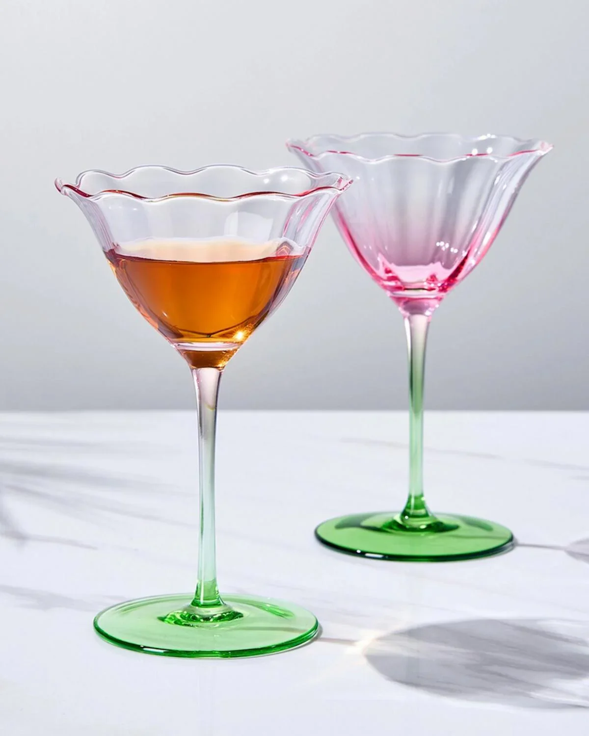 inner grandma tulip champagne coupes