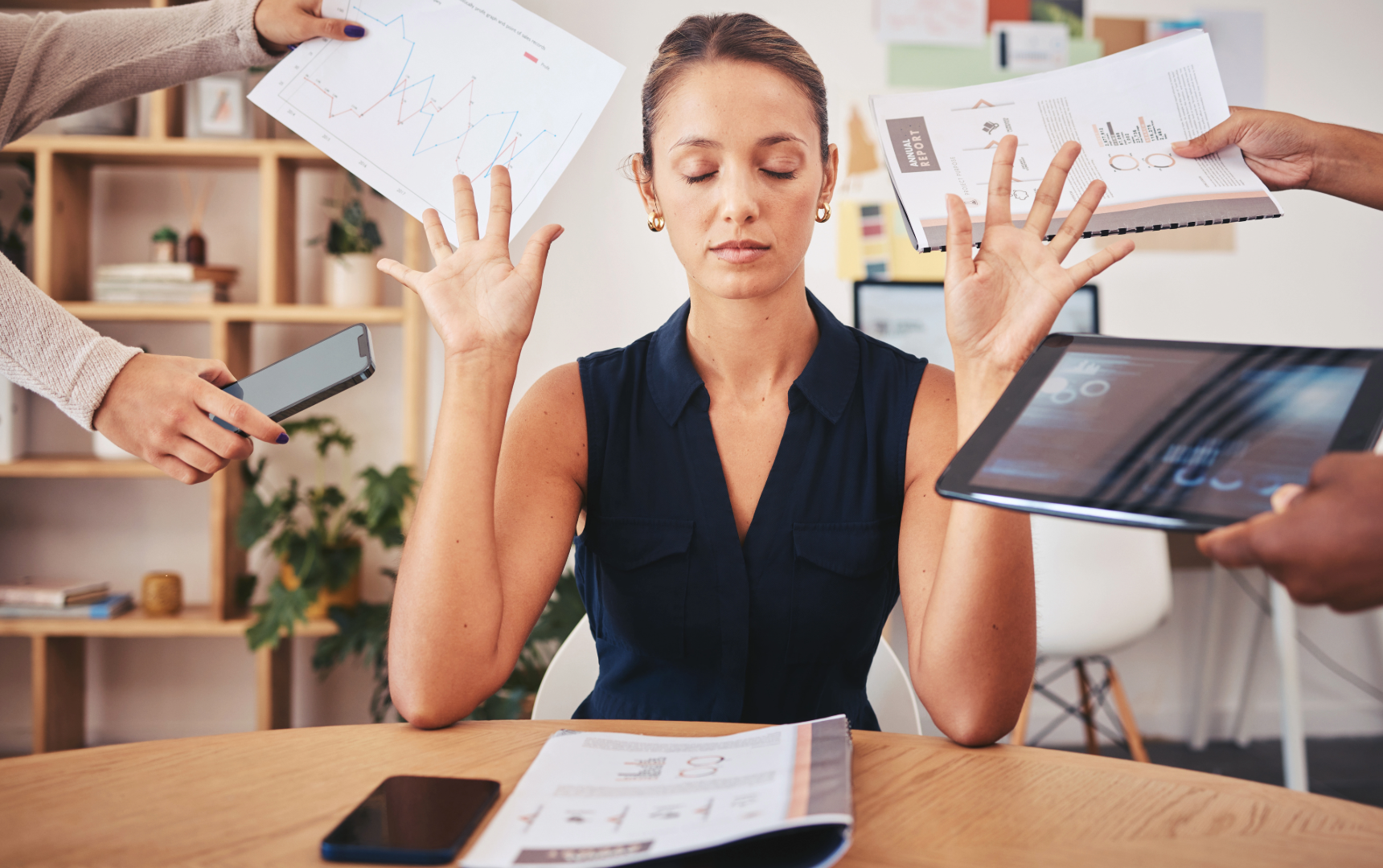 A small business owner stressed about the difference between demand planning and inventory planning