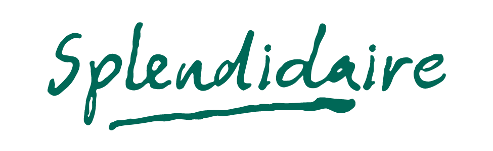 The image features the word 'Splendiaire' written in a cursive, teal-colored font.