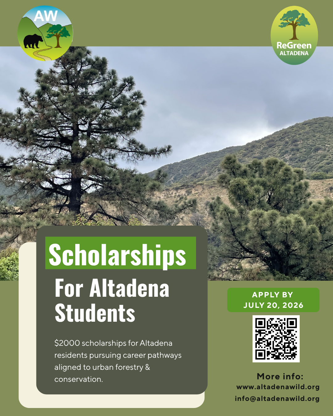 AltadenaWILD 2026 College Scholarships