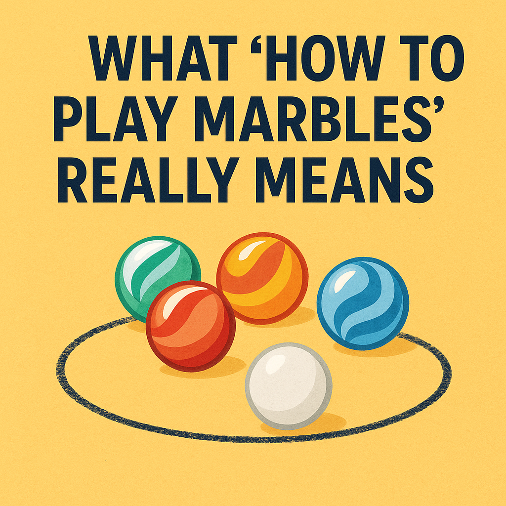 What “How to Play Marbles” Really Means