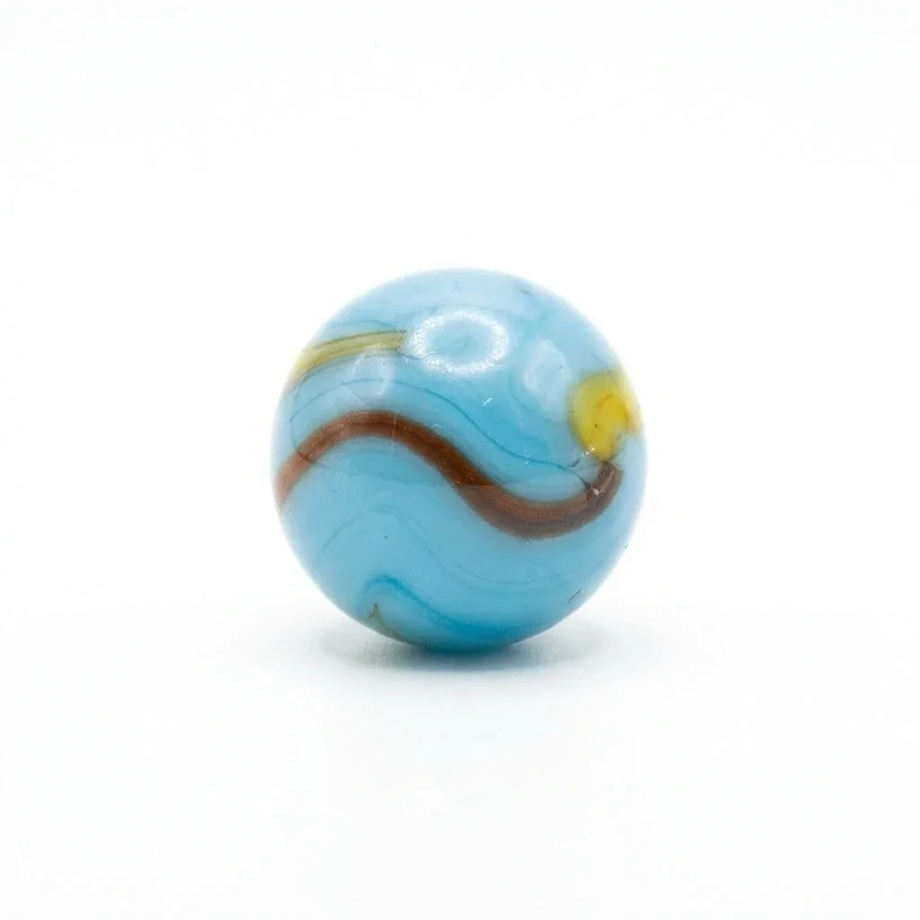 serpent blue marble on crisp white background