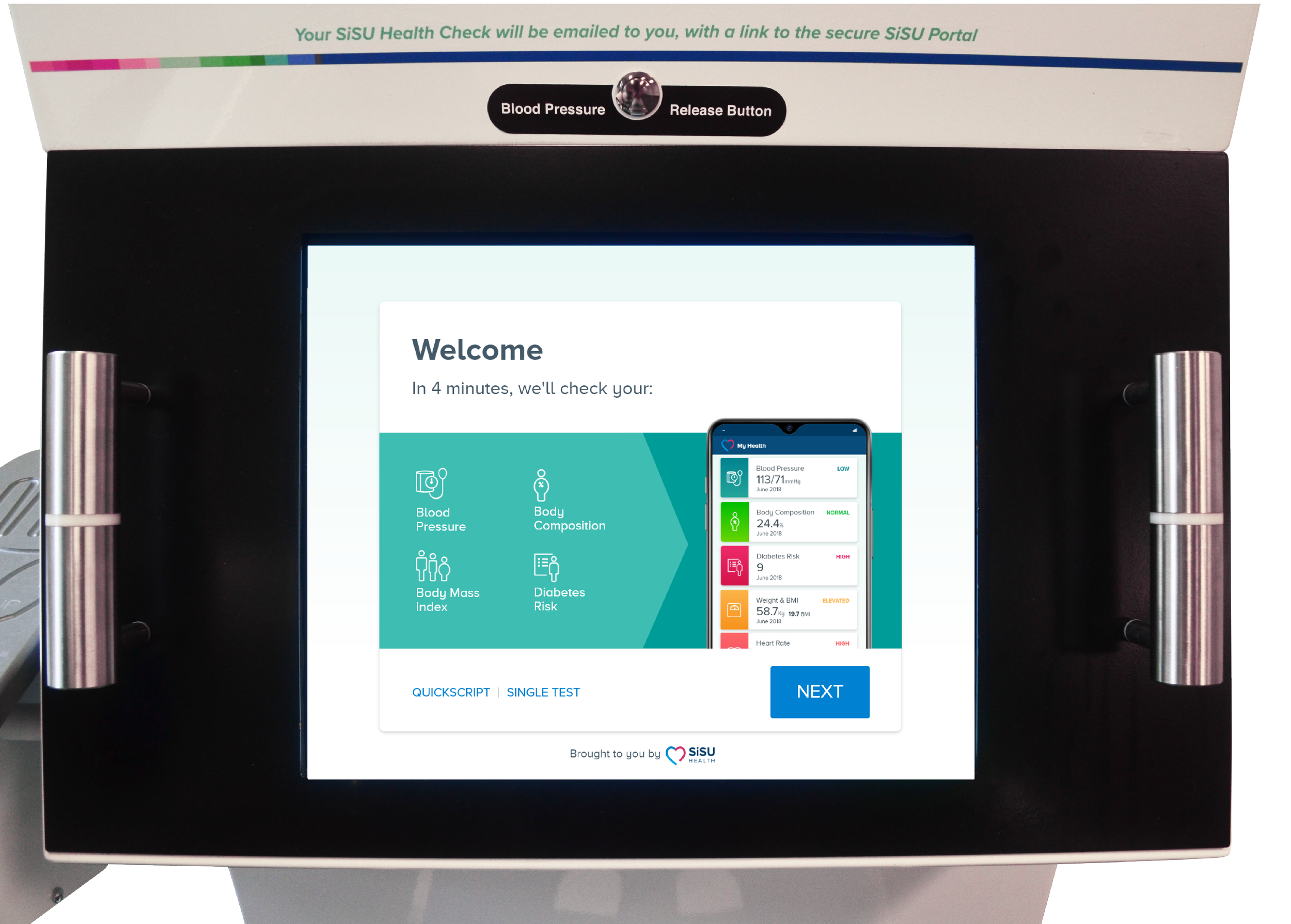 SiSU Health Station kiosk interface redesign