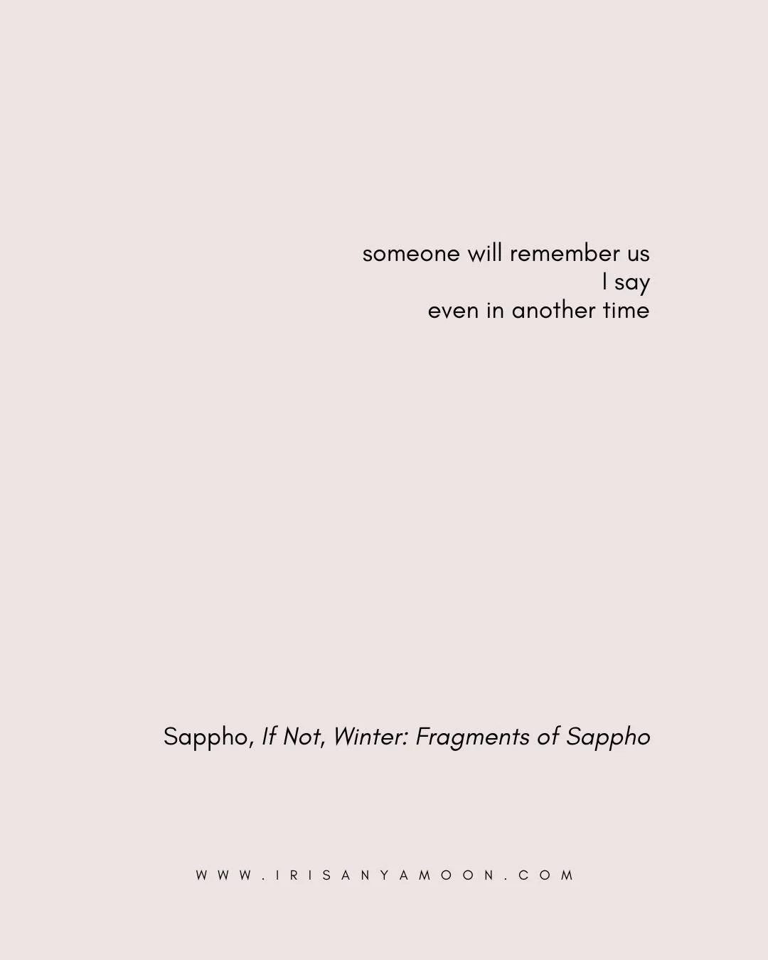 MONDAY HEART MAGICK

someone will remember us
I say
even in another time

Sappho, If Not, Winter: Fragments of Sappho, translated by Anne Carson

May we become the ancestors who are remembered.

#samhain #ancestors #ancestorwork #descendants #heartma