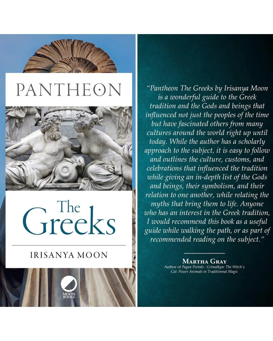 &quot;Pantheon: The Greeks&quot; is available for pre-order now AND the live, virtual book launch is on November 30 on the Moon Books' Facebook page.

Let's talk about the myths, the legends, the heroes, and the lessons.

(Details on my website!)

#G
