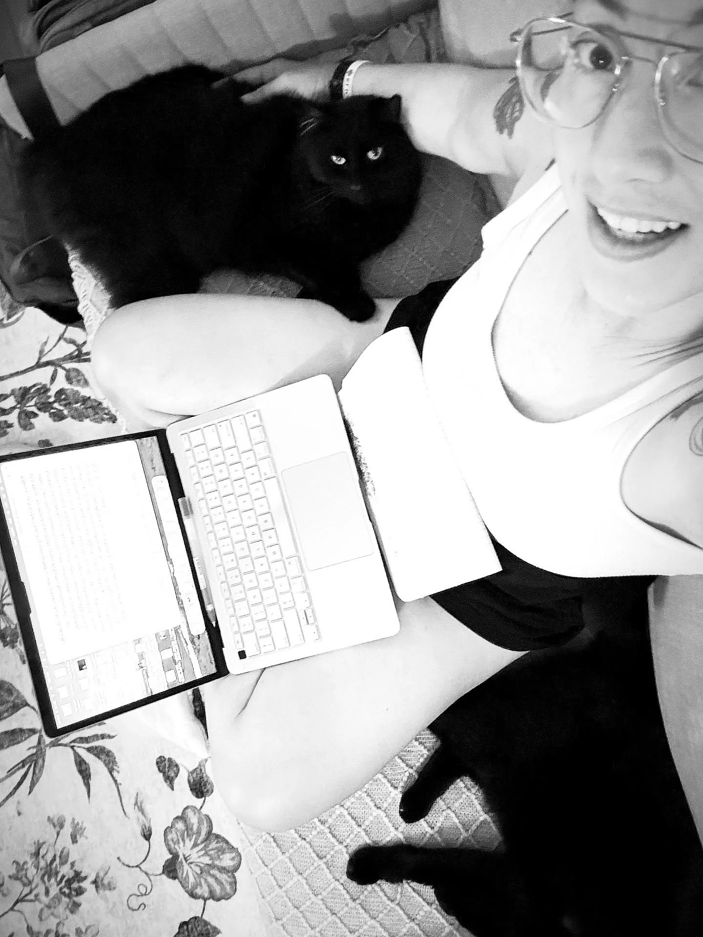 the boys are &lsquo;helping&rsquo; with my reading assignments 

#blackcatmagic #blackcatmom #postgradlife #writingpostgrad #reading